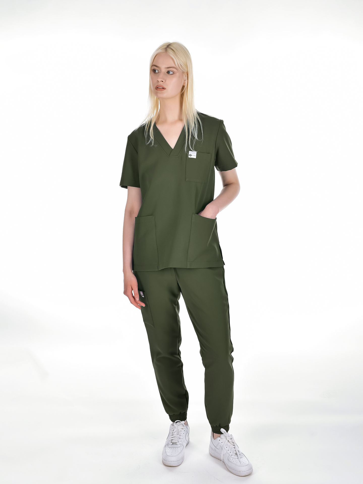 OSLO Women's scrub top Khaki